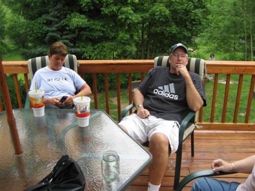Relaxing on the deck